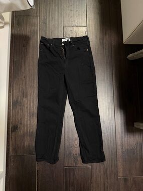 Abercrombie & Fitch Black Ultra High Rise Ankle Straight Pants